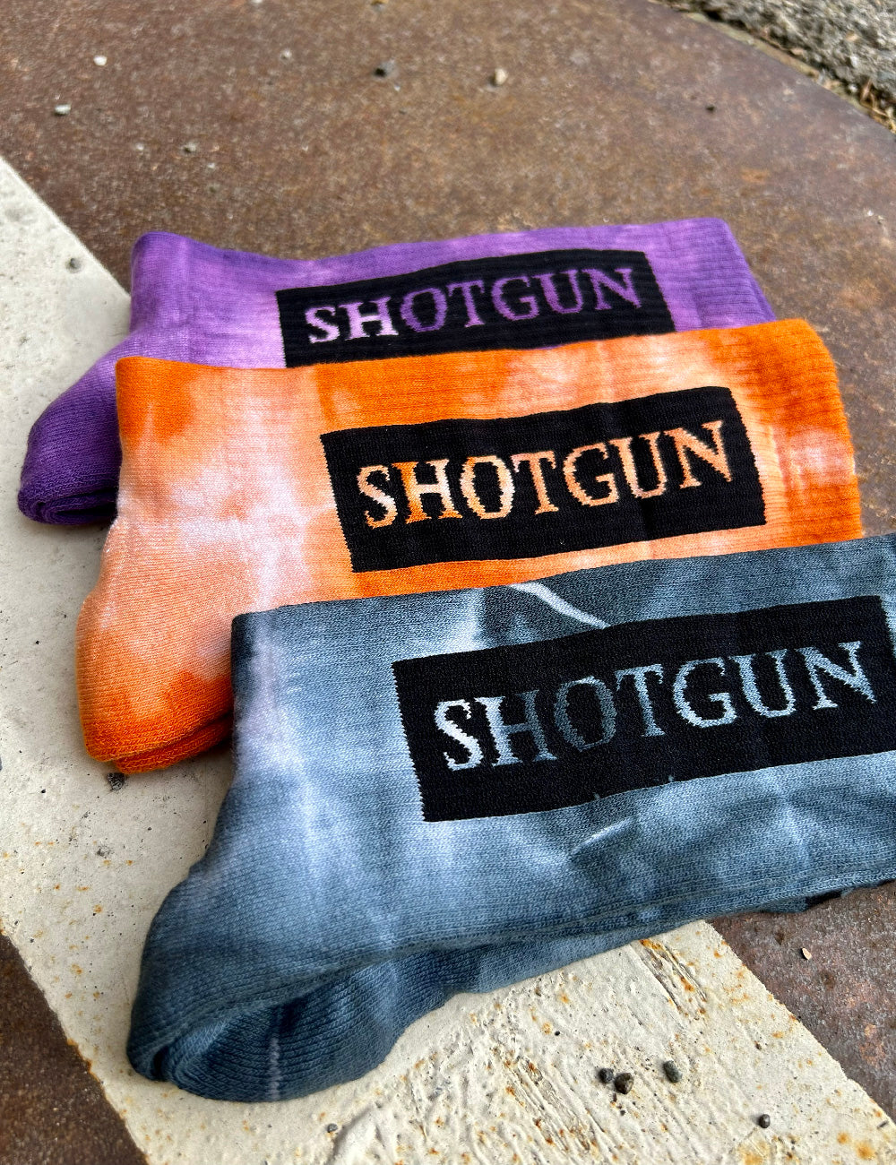 Shotgun Batik Socken 3er-Pack | Block Logo
