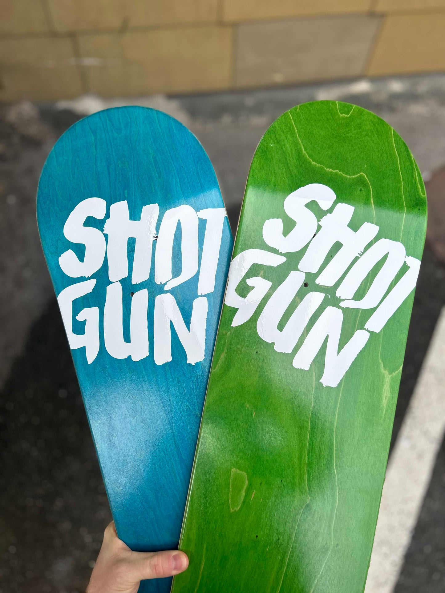 Shotgun Skateboard Deck | Block Logo