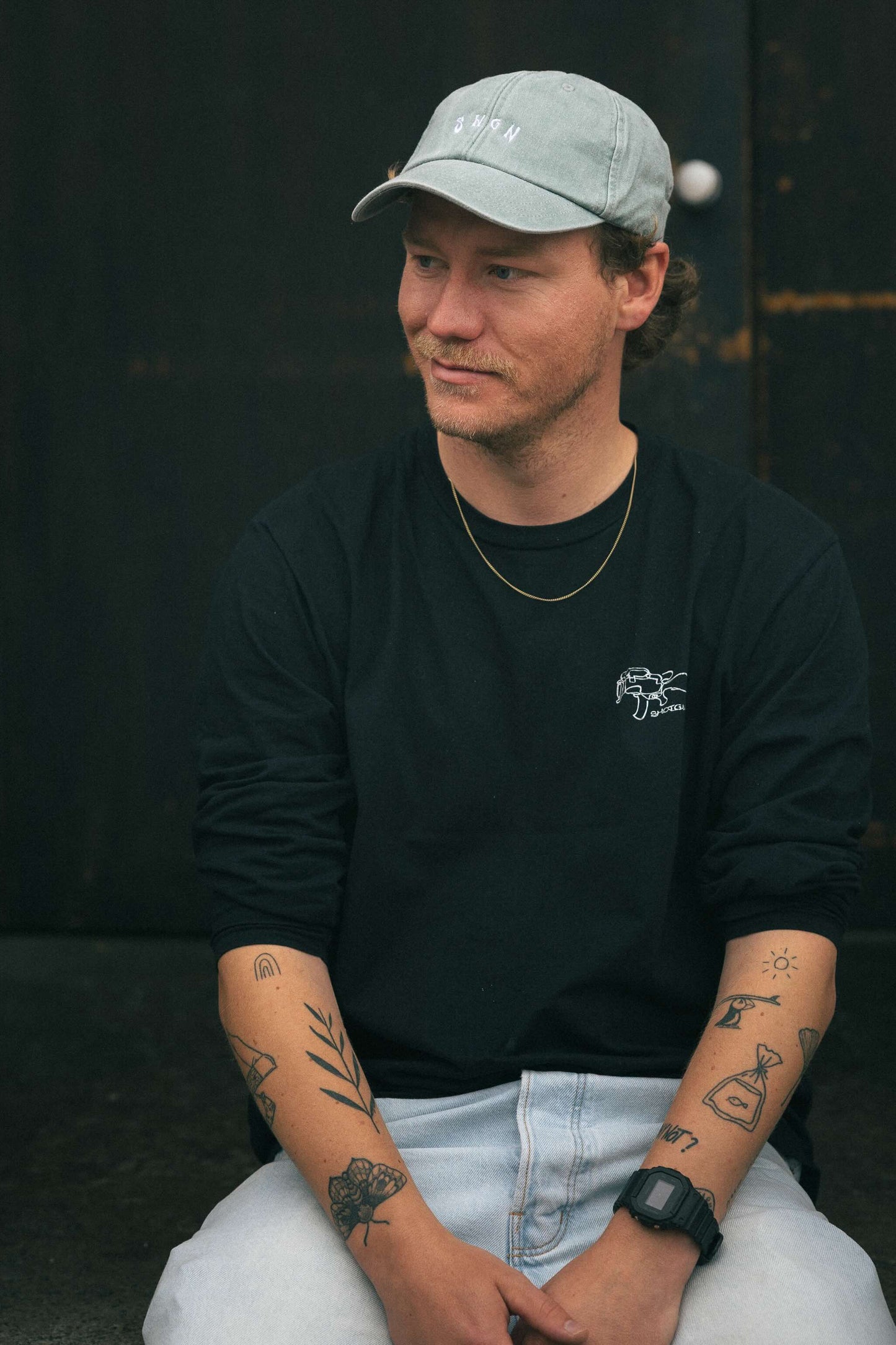 Casquette en denim rétro Shotgun | Jusqu'au bloc