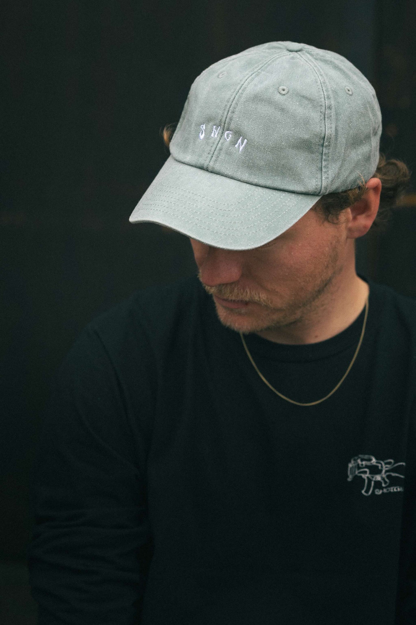 Casquette en denim rétro Shotgun | Jusqu'au bloc