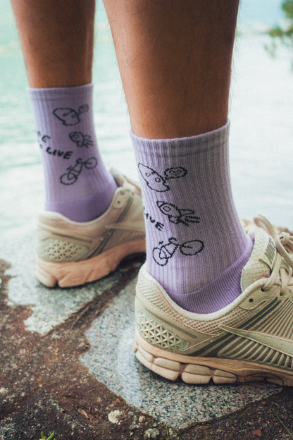 Korbisquad Socken | Tattoos flieder