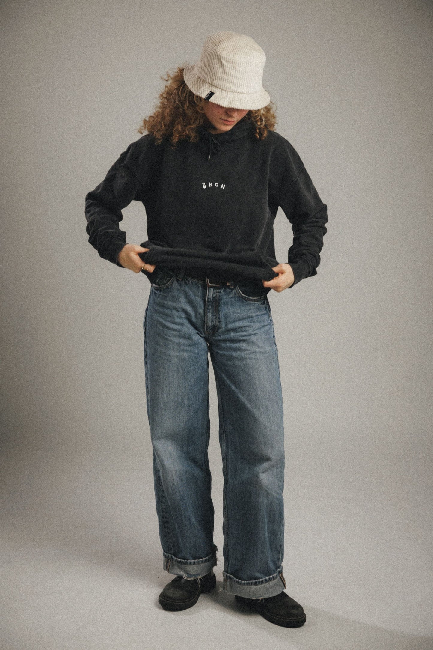 Chapeau de seau en denim de fusil de chasse | baleine