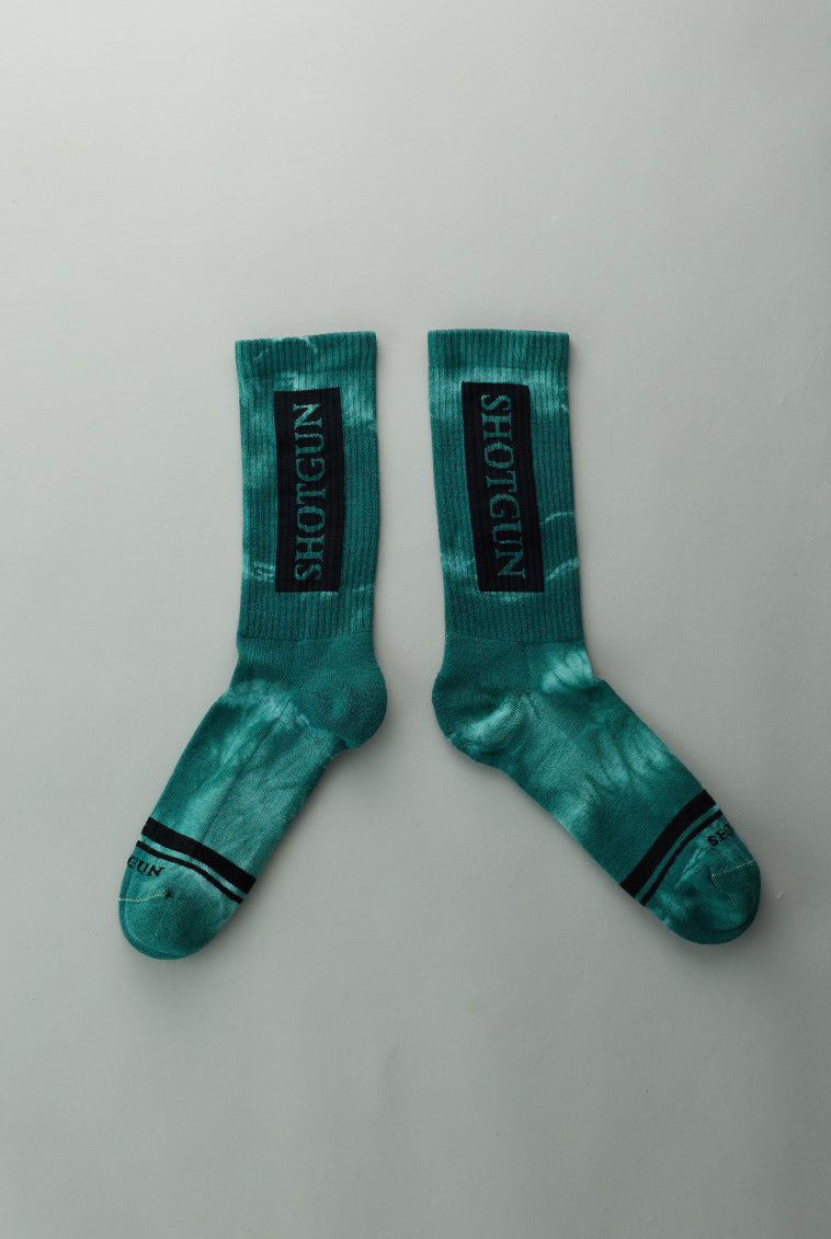 Shotgun Batik Socks | Block logo